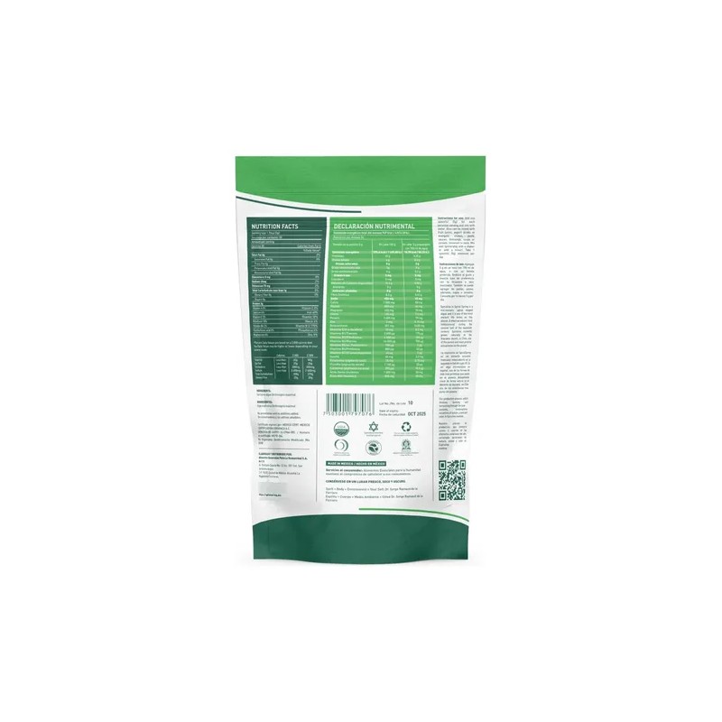 Spirulina Maxima Polvo Spiral Spring 250g Suplemento Natural