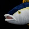 Simulation Tuna Plush-Yellow15.75" Thunnus Albacares Stuffed Animal,Soft Tuna Plush Toy,