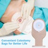 50 PCS Colostomy Bags, Convenient Ostomy Bag Supplies, Cut-to-Fit Drainable