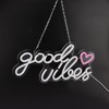 Neon Sign Good Vibes LED Light Acrylic USB Powered Wall