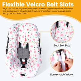 Orzbow Infant Car Seat Cover Liner, Universal Fit Carseat Protective Cover, Made of 100% Cotton - Breathable Prevent Wear & Dirt Suitable Travel Systems (0-12m), Easy to Clean, Machine Washable, Pink