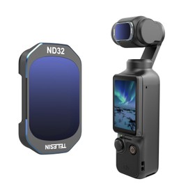 TELESIN Magnetic ND32 Filter Compatible with DJI Osmo Pocket 3, Magnetic Neutral Density Filter with Multilayer Coated Ultra Thin HD Optical Glass for Osmo Pocket 3 Action Camera Accessories