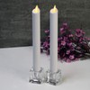 Aglary 12PCS Square Glass Taper Candle Holders for Table Centerpiece.
