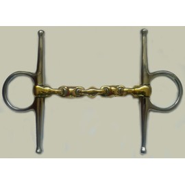 S-Products EQUESTRIAN WATERFORD FULL CHEEK HORSE BITS COPPER MIX LOZENGE SNAFFLE (6.25)