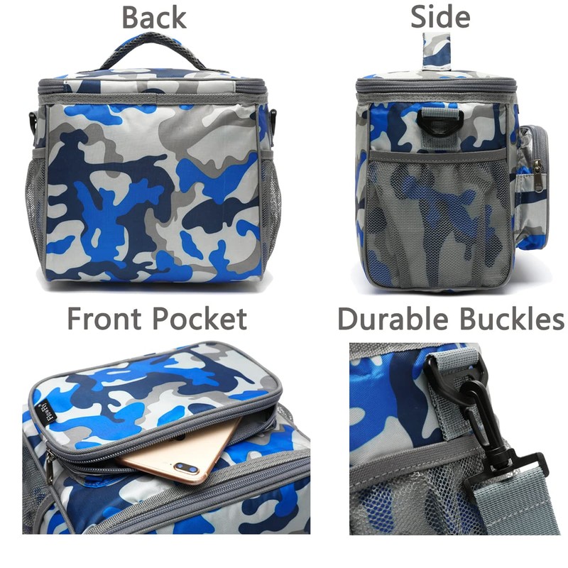 FlowFly Insulated Reusable Lunch Bag Adult Large Lunch Box for