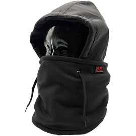 GM Apparel Balaclava Ski Mask Windproof Winter Thermal Face Mask Unisex, Elastic Warm Soft Fleece Hood Breathable Face Cover Ski Snood Men Women Neck Warmer Outdoor Sports Motorcycle Cycling Black