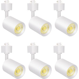 VANoopee 10W Dimmable LED Track Lighting Heads H Type Track Light Replacement Fixtures Bright 3000K Warm White Ceiling Spotlight for Accent Task Art, Flicker Free CRI90+ 24° 800lm White, Pack of 6