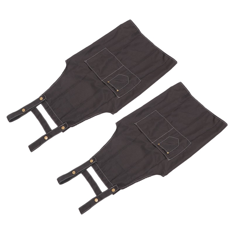 2 Pcs Black Cotton Apron Kitchen Breathable Oil Resistant Apron