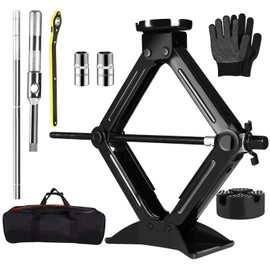 BCJCLTS Car Jack Kit 2.5 Ton (5512 lbs),Scissor Jack for Car with Rubber Pad, Equipped with Upgraded Cross Wrench, Portable tire Jack Replacement kit, and SUV MPV car Emergency