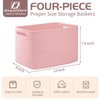 OIAHOMY 4 Pack Storage Baskets for Organizing, Cube Storage Bins