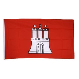 Flaggenfritze® Flag of Hamburg 60 x 90 cm Premium Quality