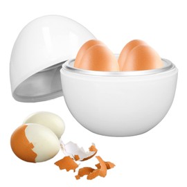 Egg Cooker Hard Boiled Egg Cooker 4 Eggs Capacity Compact Egg Shape Design Microwave Function Egg Boiler for Microwave Home Kitchen