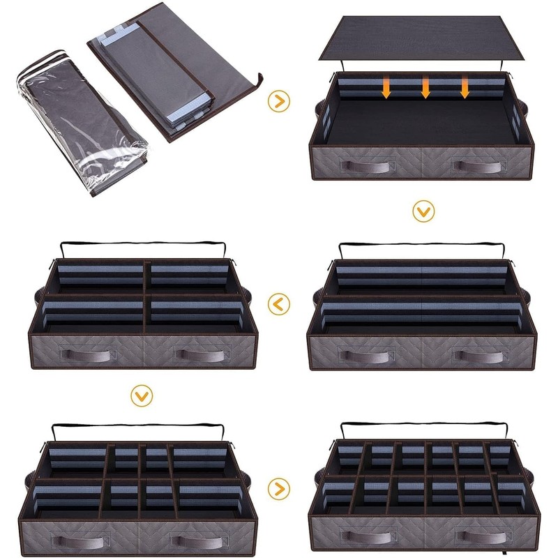 Under Bed Shoe Storage Organizer, Set of 1 Sturdy Closet