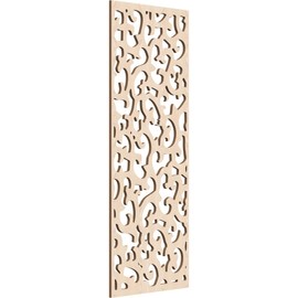 Ekena Millwork WALW18X45X0375GSLRO Grass Lake Decorative Fretwork Wood Wall Panels, 17 3/8"W x 44 3/8"H, Red Oak