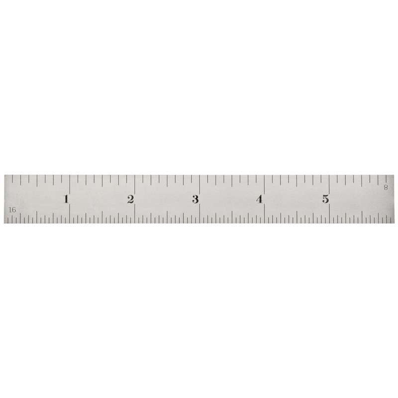 Starrett C604R-6 6-Inch Steel Rule with Inch Graduations