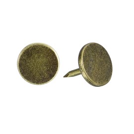 sourcing map Upholstery Tacks Nail Pins Furniture, 150Pcs 9.5x10mm Thumb Tack Pins Assortment Kit Carbon Steel for Home Sofa DIY Decorative Nail Heads Nails, Green Bronze