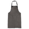 sourcing map No-Tie Twill Apron 84x66cm Split-Leg Leather Reinforcement Adjustable