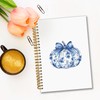 fZSZSD Chinoiserie Fall Pumpkin Spiral Notebook 5.5x8.3, Blue and White