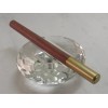 STUNNING HIGH QUALITY RED WOOD AND BRASS ROLLER BALL TACTICAL