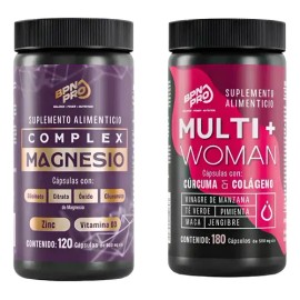 Pack Bienestar Mujer BPN Pro: Multivitamínico con Colágeno y Magnesio Complex para Piel, Cabello y Energía