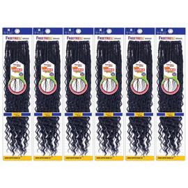 SHAKE-N-GO Synthetic Hair Crochet Braids Boho Hippie Braid 22" (6-pack, CARAMELT)