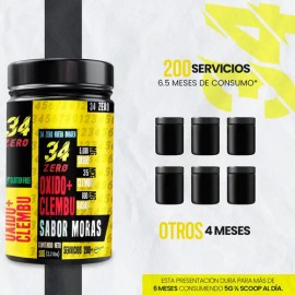 34 Zero Óxido Nítrico  Clembuterol 1kg Pre Entreno                                                                                                    