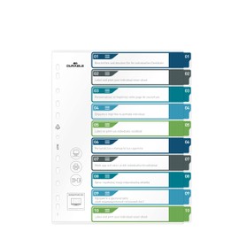 Durable Index 1-10, A4+ high, writable index sheet, 100% recyclable, multi-coloured, 679527