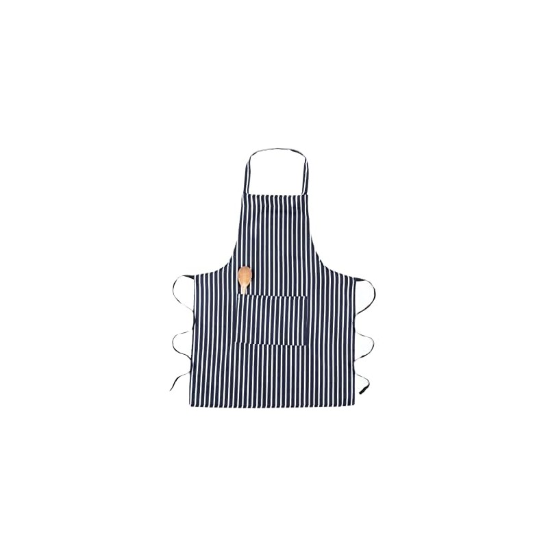 Alanna Jones Striped Unisex Adjustable Apron with Pockets - Cotton