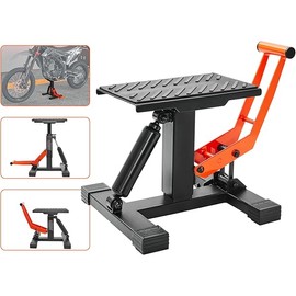 VEVOR Dirt Bike Lift Stand, Motorcycle Jack Lift Stand 440 lbs Capacity and Hydraulic Lift Operation, Adjustable Height Hoist Table, for Dirt Pit Bike Repair, Maintenance, Dirt Bike Accessories