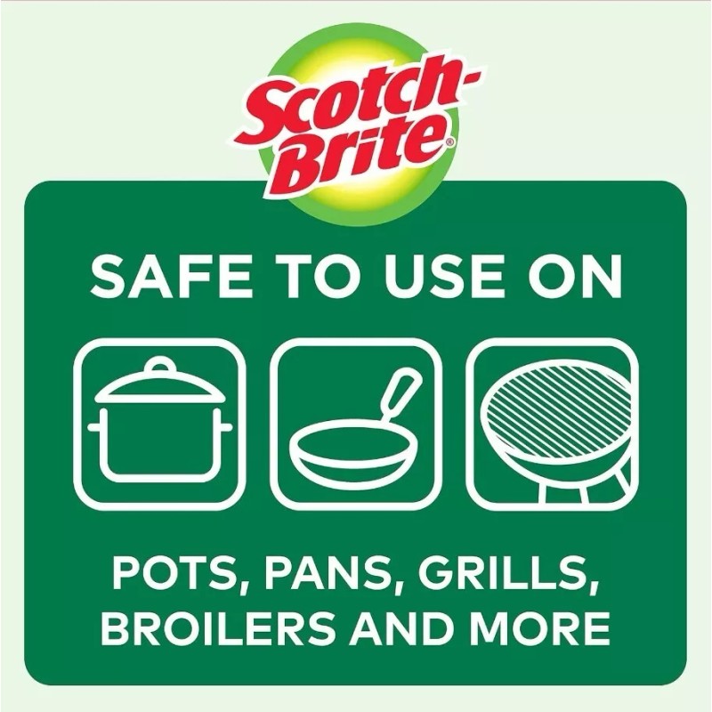 Scrubber Copper Coated Scrubbing Scouring Scour Pads Cleaning Kitchen cookware