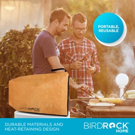 BIRDROCK HOME BBQ Resting Bag - Triple Layer Insulated Meat Resting Bag with Wide Zipper Opening, Premium Quality Tyvek, Portable, Reusable, 21.4" x 16" - Ideal for Briskets, Shoulders, & Large Cuts