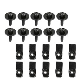 PIT66 Truck Body Bolts & U-nut Clips- M6-1.0 x 25mm- 10mm Hex- 20 pcs (10ea) Compatible with Ford Truck
