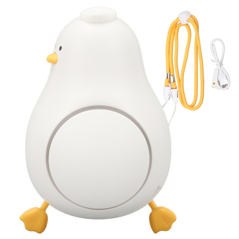 Hanging Neck Fan Duck Shape Small Fan USB Charging Necklace
