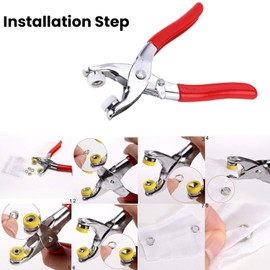 Trimming Shop 100pcs x 9.5mm Snap Poppers Fasteners - Coloured Prong Ring Press Studs for Babygrows, Bibs, Custom Clothing or DIY Projects (4 Colours)