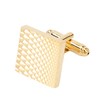 1 Pair French Cufflinks Double Layer Electroplating Polished Brass Gold