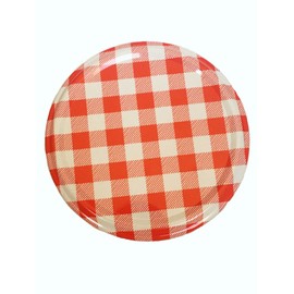 Set of 50 Replacement Twist-Off Lids for Jars To 82 Red Checked Jars Suitable for 230, 350, 435, 540, 565 ml Preserving Jars