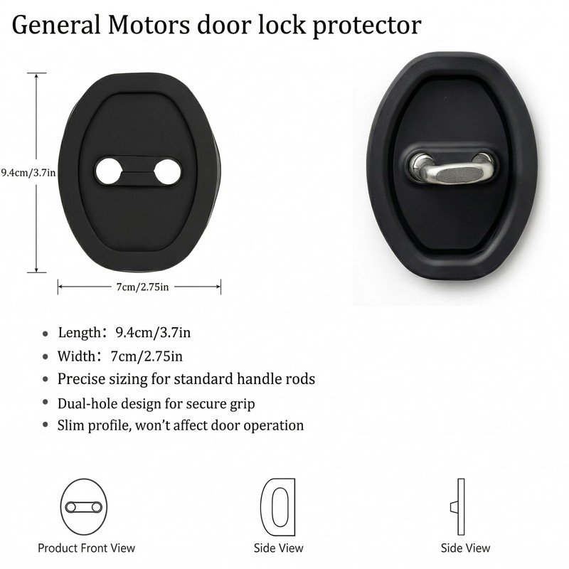12pcs Universal Silicone Car Door Lock Cover - Protective Door