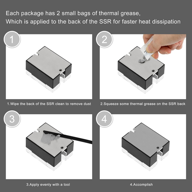 JOTTA Solid State Relay Zero Crossing Single Phase SSR-40DA Black