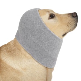 COMFPET Ear Wraps for Dogs, Dog Head Wrap for Ear Hematoma, Ear Cover for Cats and Dogs, Ear Care S (Grey)