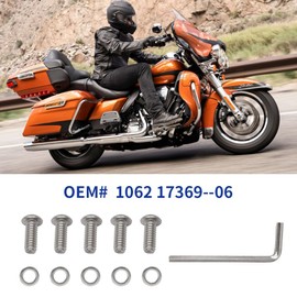 GOLKNHA Titanium Alloy Replacement Derby Cover Screw Bolt Kit for Street Glide CVO Dyna FXDWG Softail Tri Glide Breakout Blackline Ultra Limited #OEM 1062 17369-06