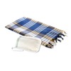 Carenesse Hamam Set, 1 Hamam Cloth Checked Blue and 1