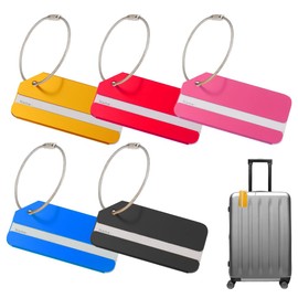 Name Tags, Luggage Tags, Suitcase, Metal ID, Name Card Included, Bag Name, Lightweight, Travel, Waterproof Tag, Anti-loss, Suitable for Business Trips, Address, Travel, Airplane, School Entrance, Pack