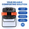 PLASTIC PRINCE 43 Gallon Garden Compost Bin Outdoor Dual Chamber