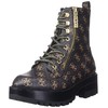 GUESS Women's Fearne Combat Boot, Brown, 8