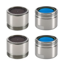 XNTONG Pack of 4 Aerators, M18 Male Thread Tap Strainer, Attachment with Chrome-plated Brass and ABS Filter, for Taps with Mixing Nozzle (Male Thread 18 mm)