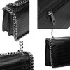 Crazy Chic Women's Chain Shoulder Bag Snake Leather Quilted Flap