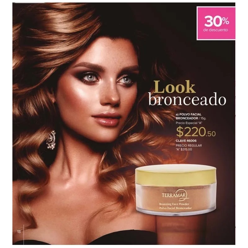 Bronceador Polvo Facial Bronceador Suelto Terramar. 15 G
