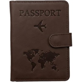 Porta Pasaporte con Bloqueo RFID, Funda para Pasaporte y Visa Impermeable, Portadocumentos de Viaje Unisex, Accesorios de Viaje de Gran Capacidad con Cierre Magnético