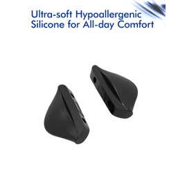 SAUCER Replacement Nose Pieces Pads for Oakley Si Ballistic Det Cord | Si Industrial Det Cord Sunglass - Black Hard Base Asian Fit