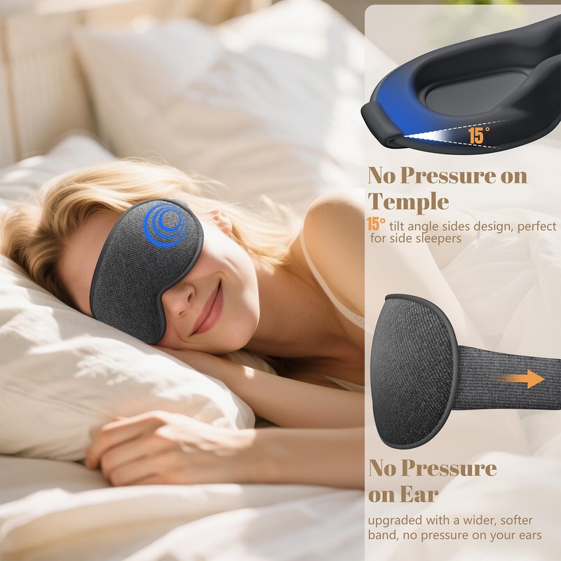 Vynix Sleep Mask for Men Women - 100% Blackout Eye